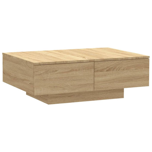 vidaXL Salontafels Salontafel 90x60x31 cm bewerkt hout sonoma eikenkleurig