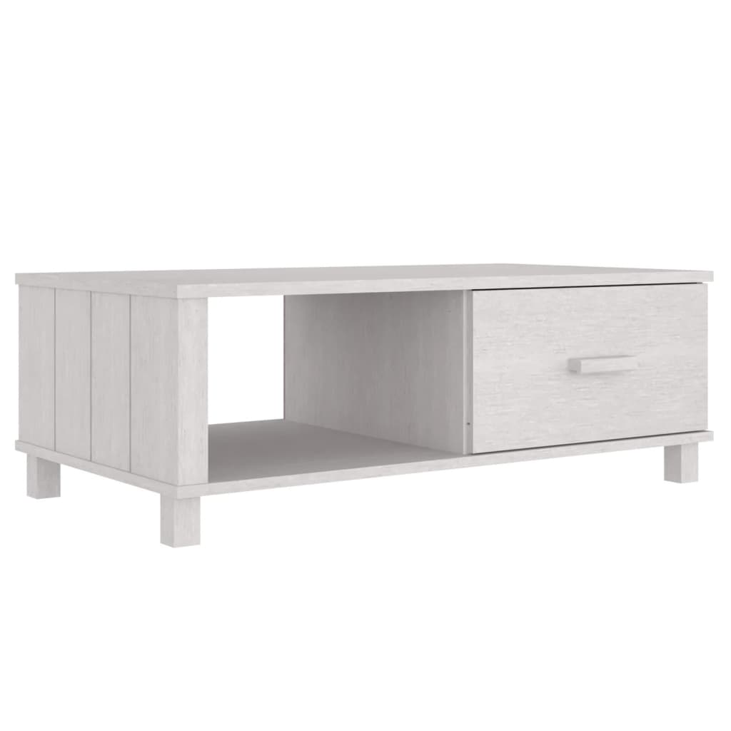 vidaXL Salontafels Salontafel HAMAR 100x55x35 cm massief grenenhout wit