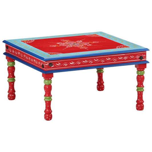 vidaXL Salontafels Salontafel handbeschilderd massief mangohout rood