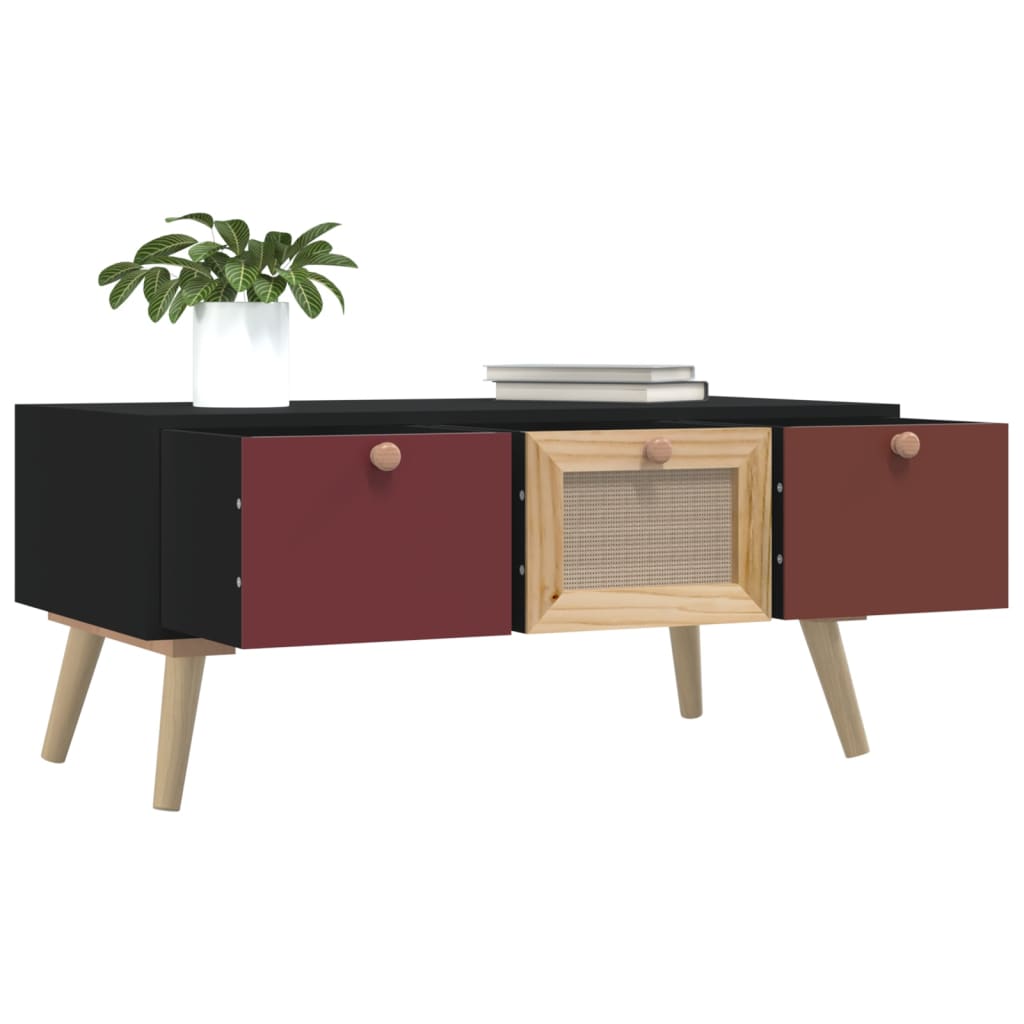 vidaXL Salontafels Salontafel met lades 80x40x35,5 cm bewerkt hout