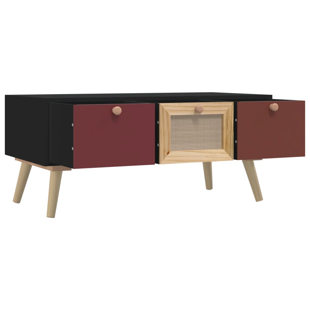 vidaXL Salontafels Salontafel met lades 80x40x35,5 cm bewerkt hout