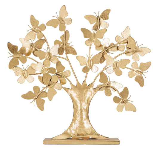 Mauro Ferretti SCULPTUR TREE GLAM WITH BUTTERFLY CM 31X8X30