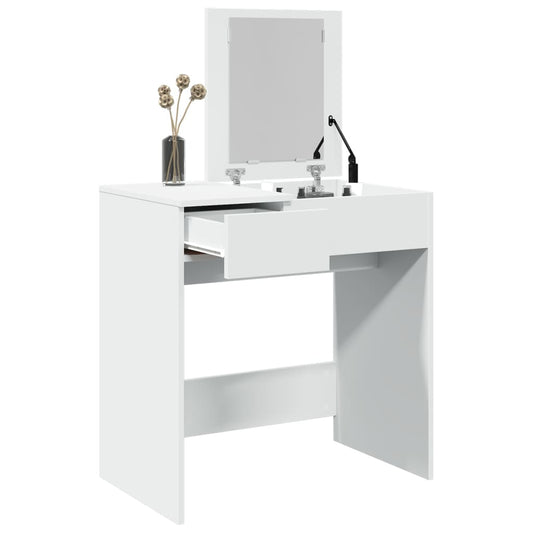 vidaXL Slaapkamerkaptafels Kaptafel met spiegel 73x46,5x120 cm wit