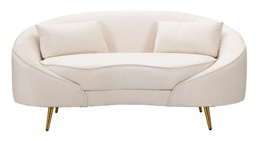 Mauro Ferretti SOFA 2 SEATERS OSLO WITH CUSHIONS CREAM CM 148X84X68