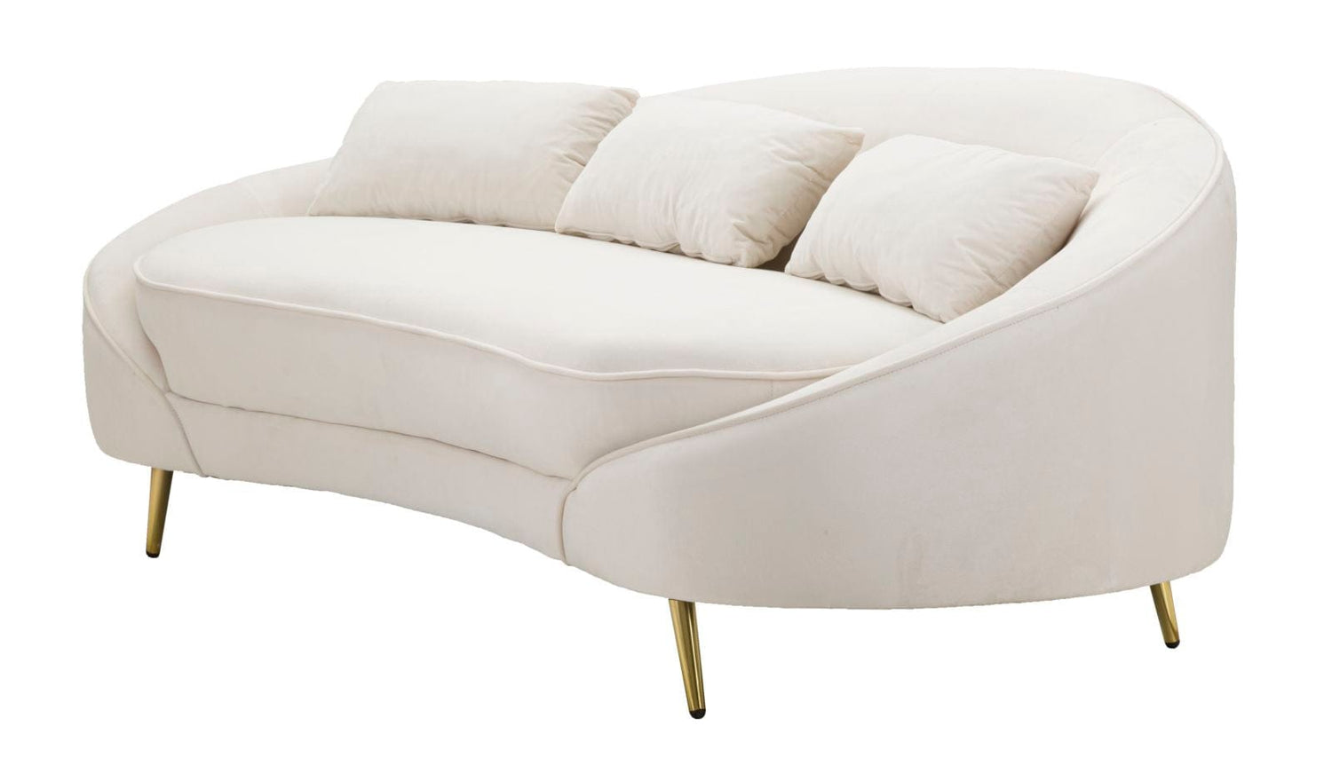 Mauro Ferretti SOFA 3 SEATERS OSLO WITH CUSHIONS CREAM CM 185X84X68