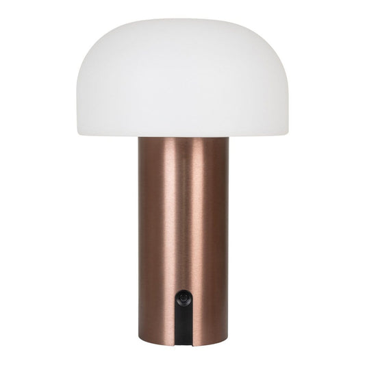 House Nordic ApS Soham LED Lamp - Lamp, oplaadbaar, wit/koper