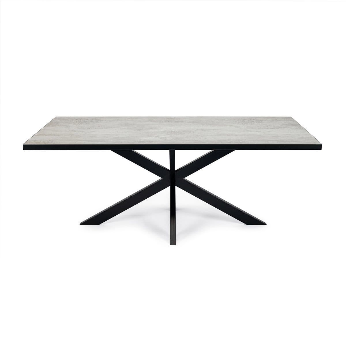 Stalux Stalux Eettafel 'Gijs' 180 x 100cm, kleur zwart / beton