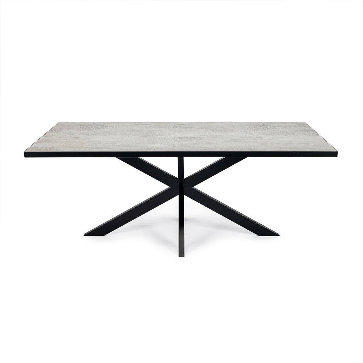 Stalux Stalux Eettafel 'Gijs' 200 x 100cm, kleur zwart / beton