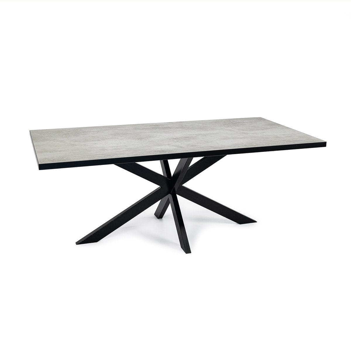 Stalux Stalux Eettafel 'Gijs' 200 x 100cm, kleur zwart / beton