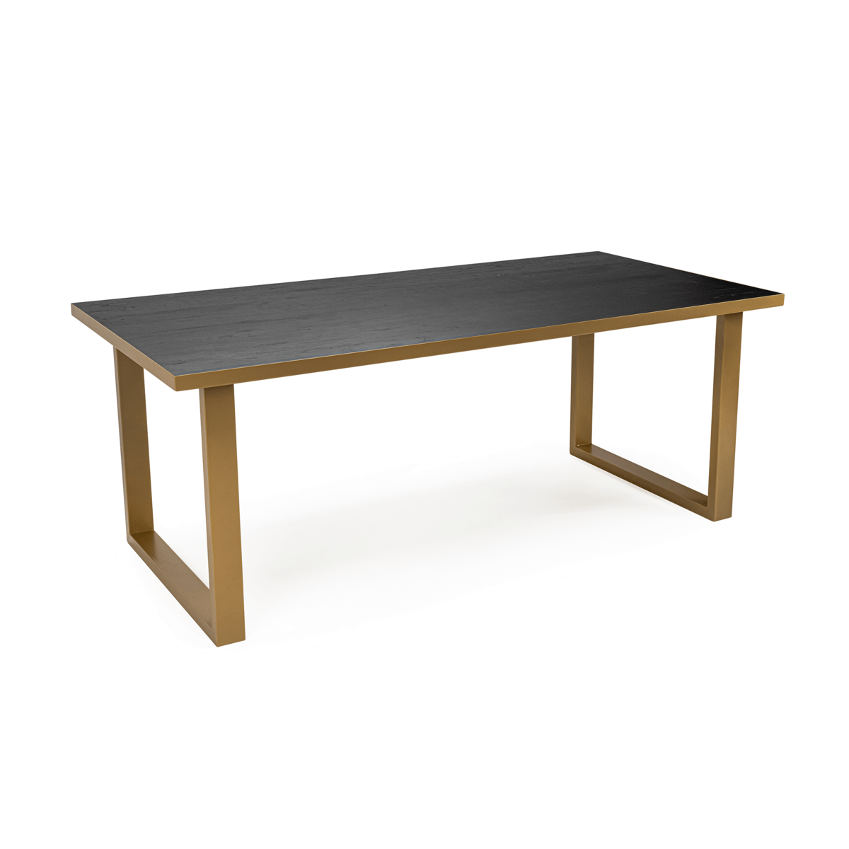 Stalux Stalux Eettafel 'Joop' 180 x 100cm, kleur goud / zwart eiken