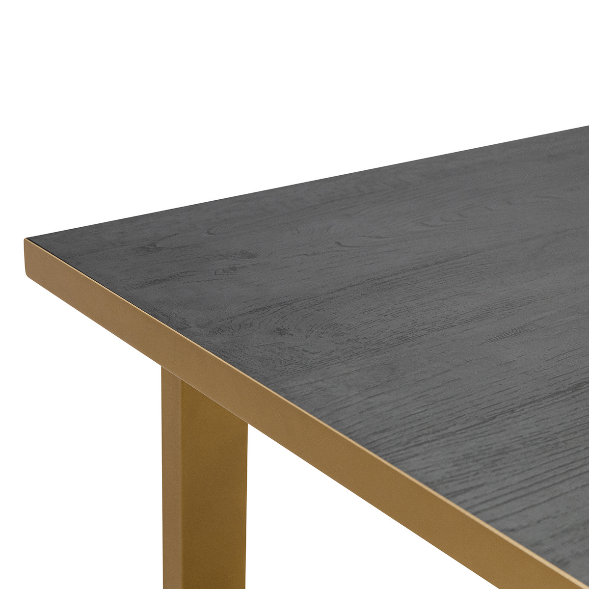 Stalux Stalux Eettafel 'Joop' 180 x 100cm, kleur goud / zwart eiken