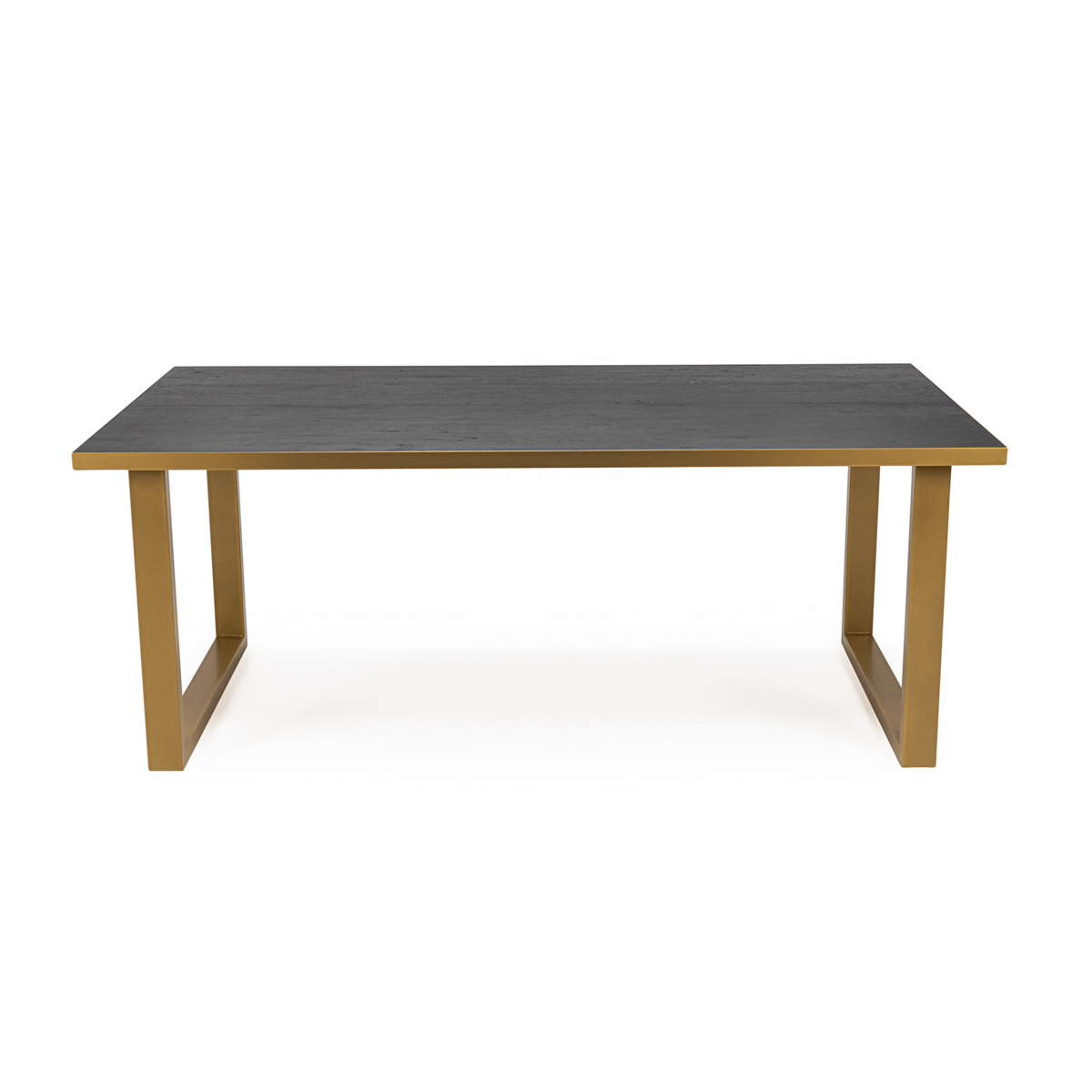 Stalux Stalux Eettafel 'Joop' 200 x 100cm, kleur goud / zwart eiken