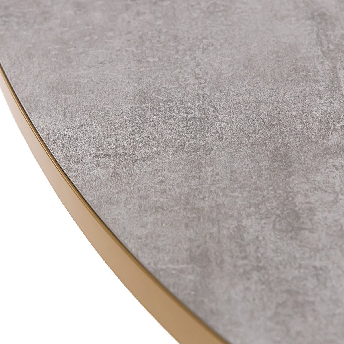 Stalux Stalux Ovale eettafel 'Mees' 180 x 100cm, kleur goud / beton