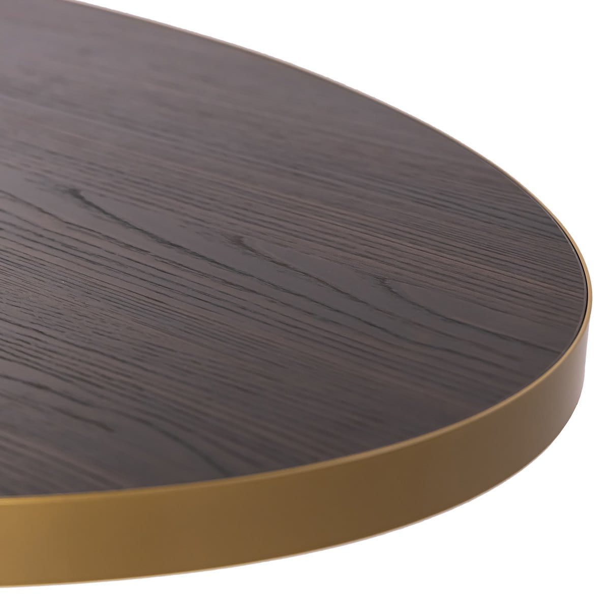 Stalux Stalux Ovale eettafel 'Mees' 210 x 100cm, kleur goud / bruin hout