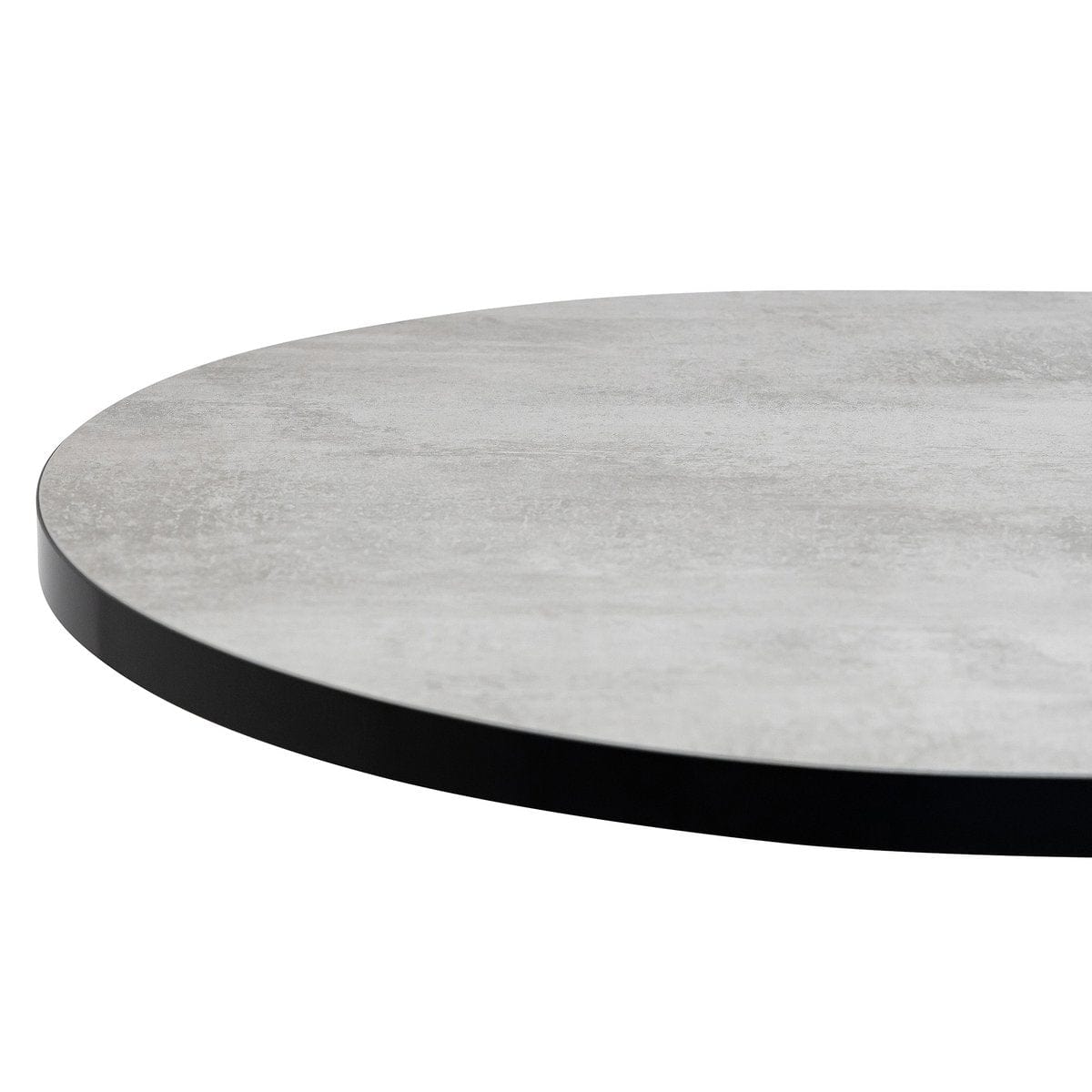 Stalux Stalux Plat ovale eettafel 'Noud' 180 x 100, kleur zwart / beton