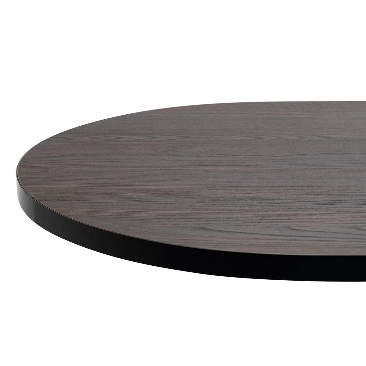 Stalux Stalux Plat ovale eettafel 'Noud' 180 x 100, kleur zwart / bruin hout