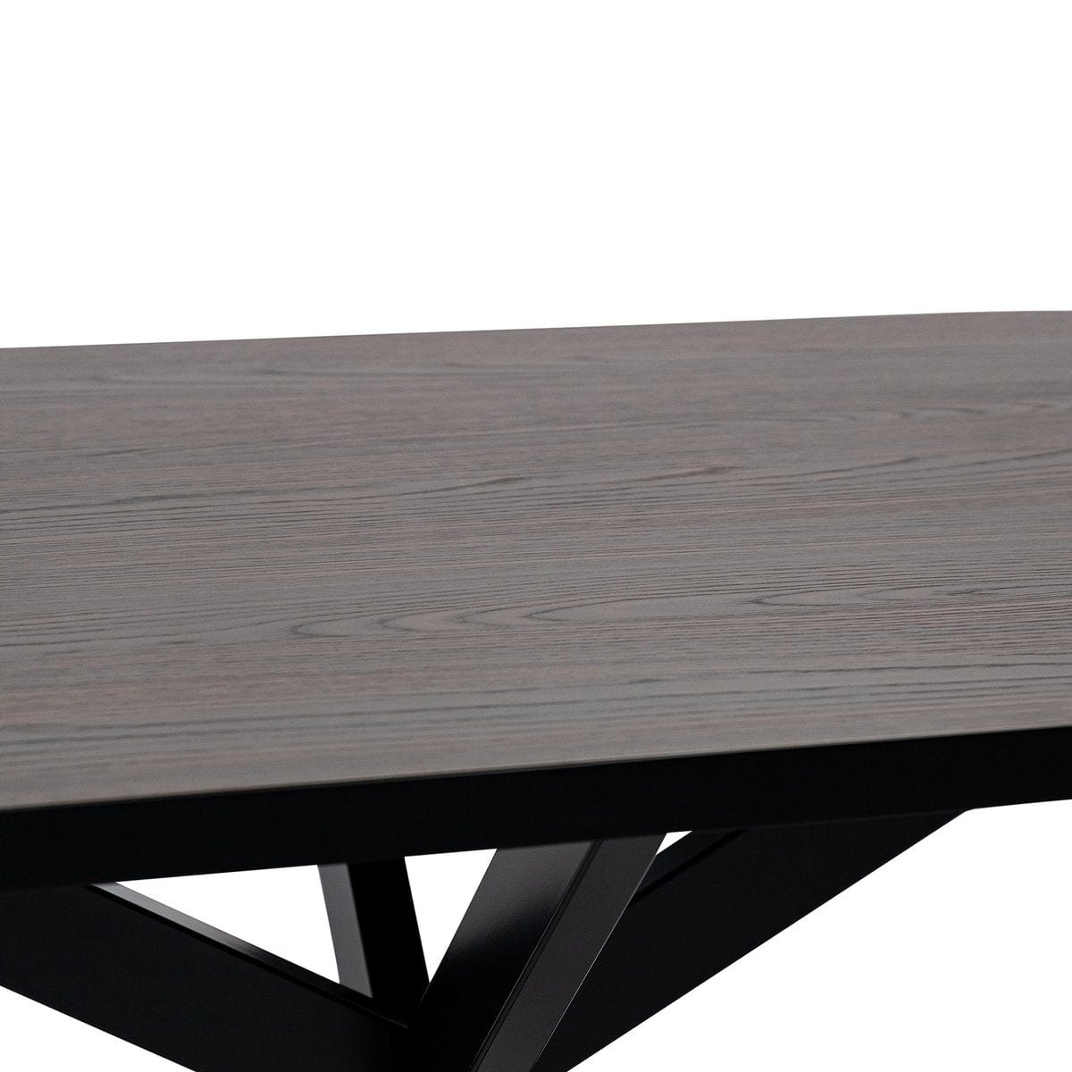 Stalux Stalux Plat ovale eettafel 'Noud' 180 x 100, kleur zwart / bruin hout