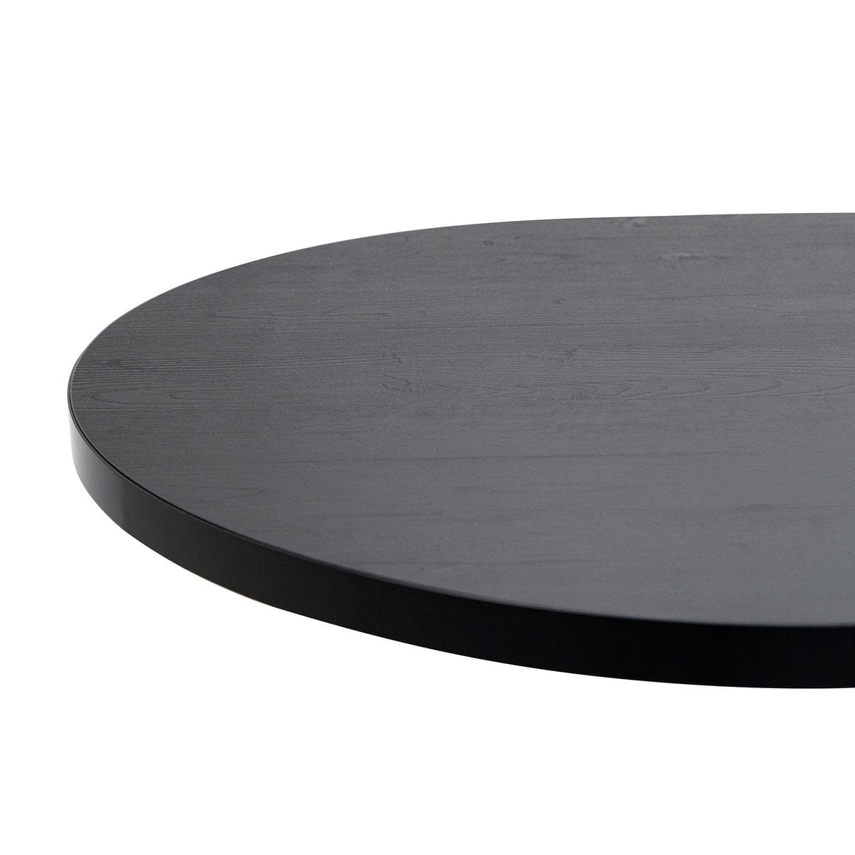 Stalux Stalux Plat ovale eettafel 'Noud' 180 x 100, kleur zwart / zwart eiken