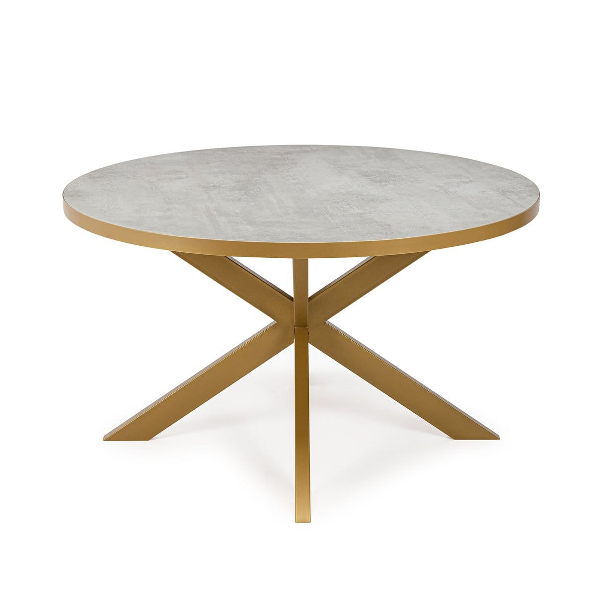 Stalux Stalux Ronde eettafel 'Daan' 120cm, kleur goud / beton