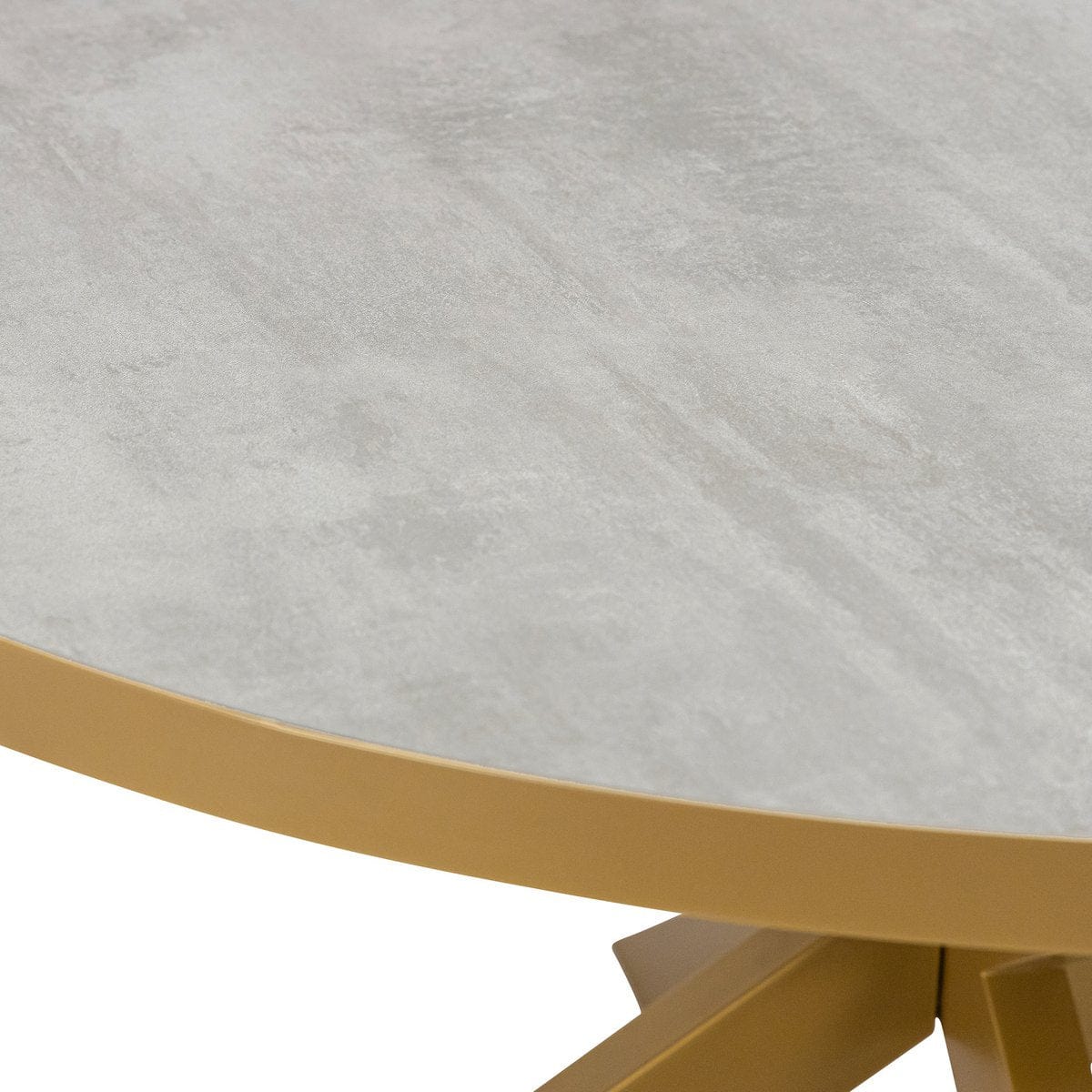 Stalux Stalux Ronde eettafel 'Daan' 120cm, kleur goud / beton