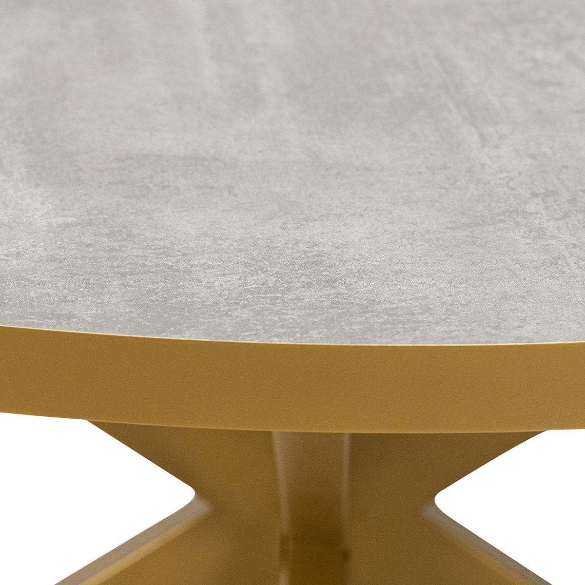 Stalux Stalux Ronde eettafel 'Daan' 120cm, kleur goud / beton