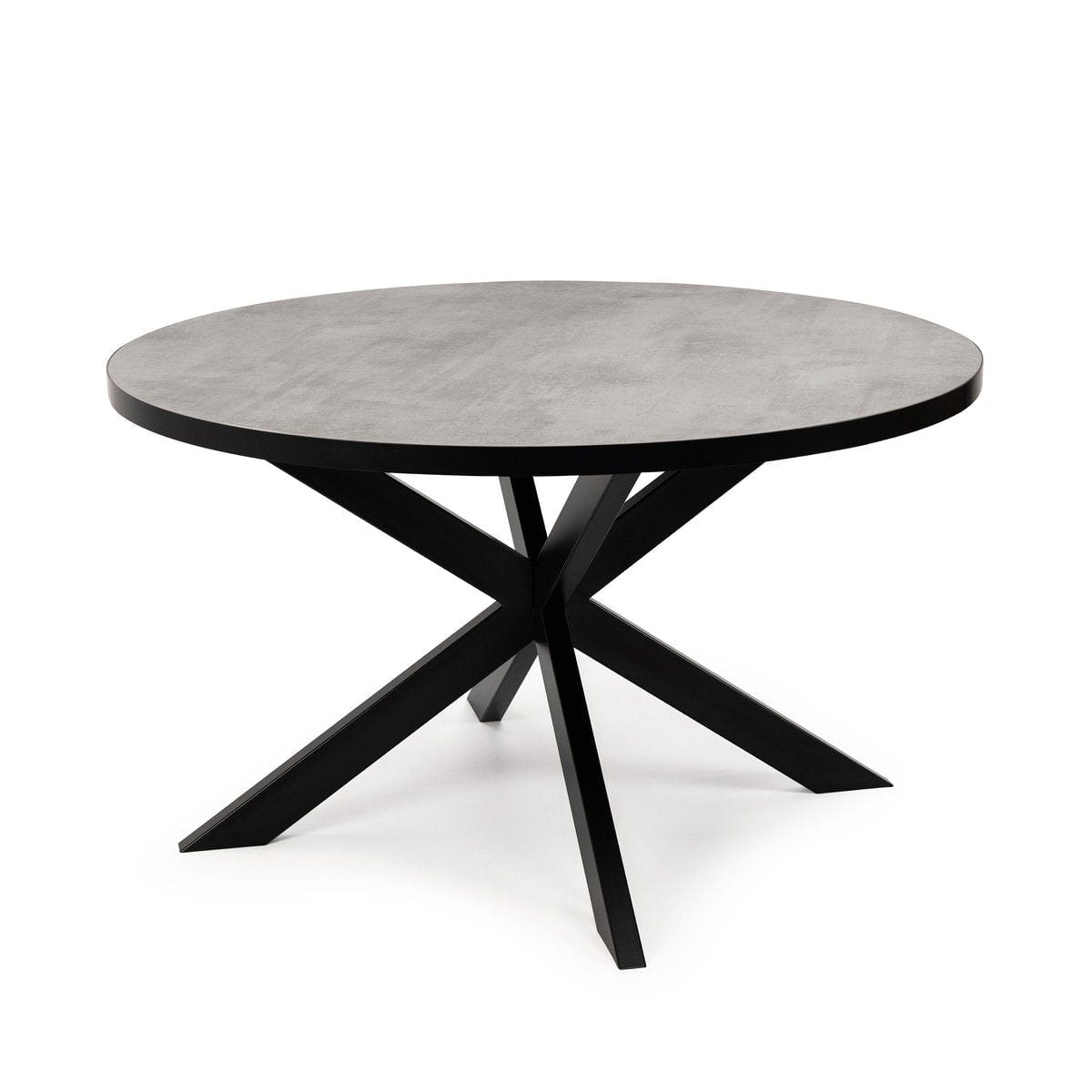 Stalux Stalux Ronde eettafel 'Daan' 120cm, kleur zwart / beton