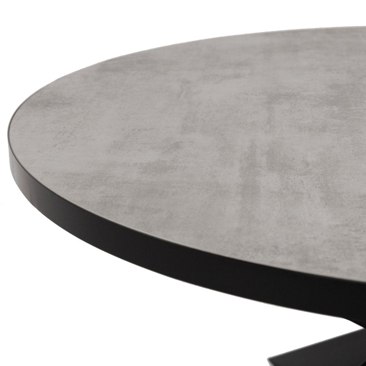 Stalux Stalux Ronde eettafel 'Daan' 120cm, kleur zwart / beton