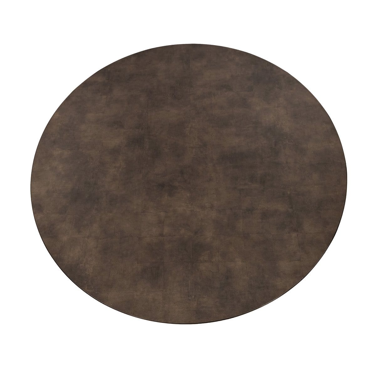 Stalux Stalux Ronde eettafel 'Daan' 135cm, kleur zwart / lederlook bruin