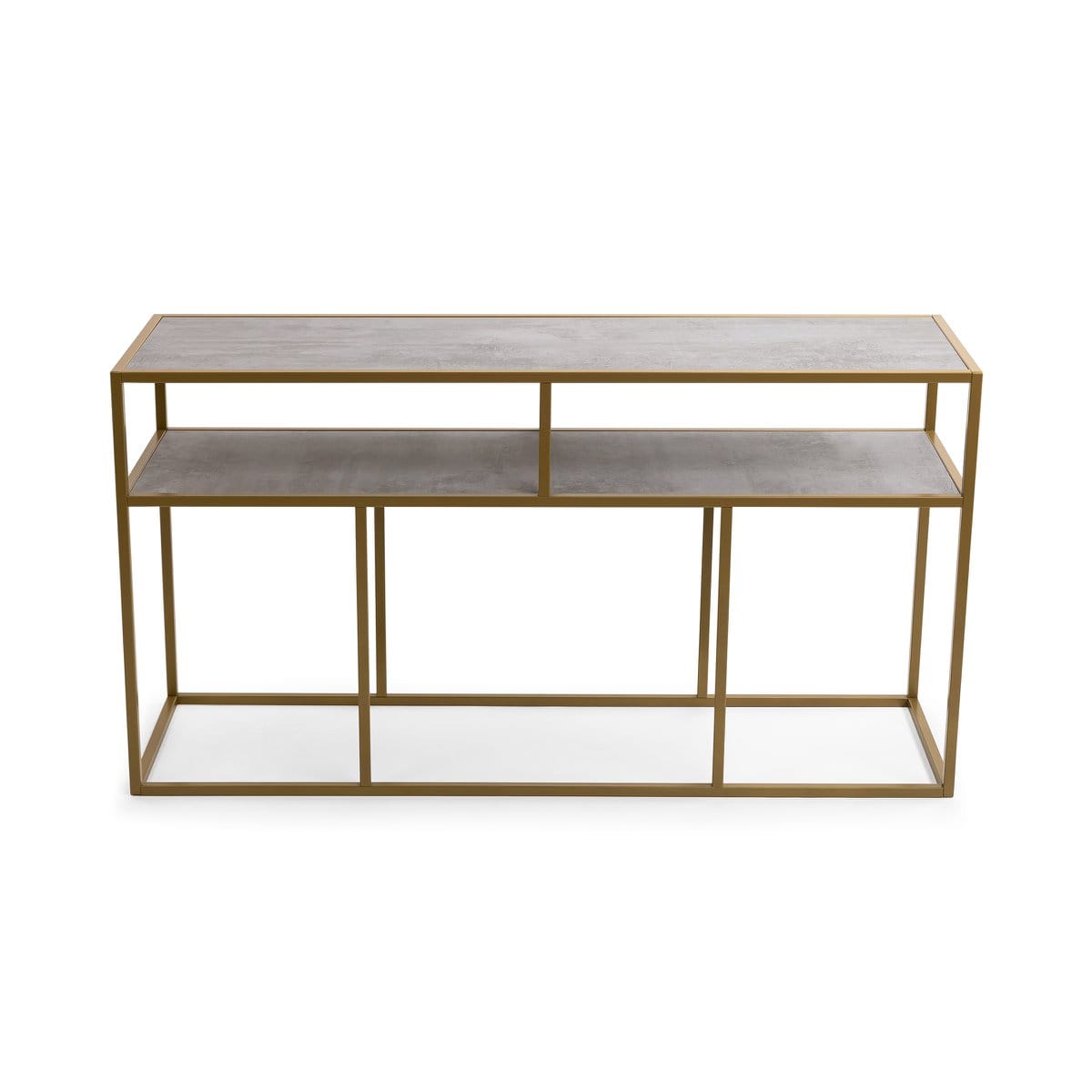 Stalux Stalux Side-table 'Teun' 150cm, kleur goud / beton