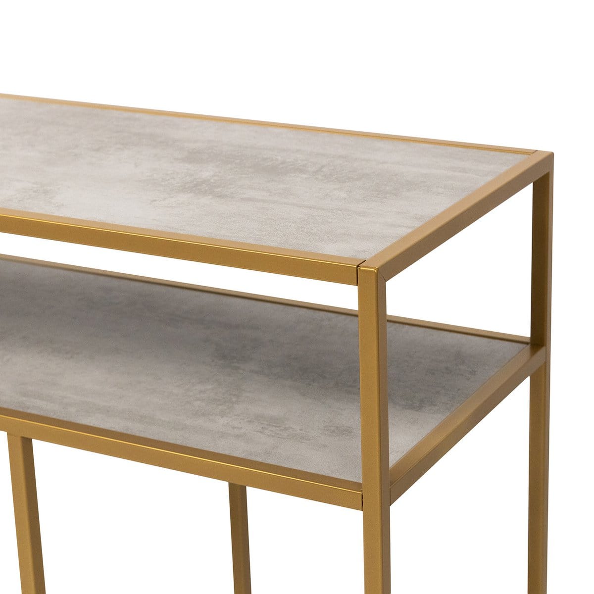 Stalux Stalux Side-table 'Teun' 150cm, kleur goud / beton