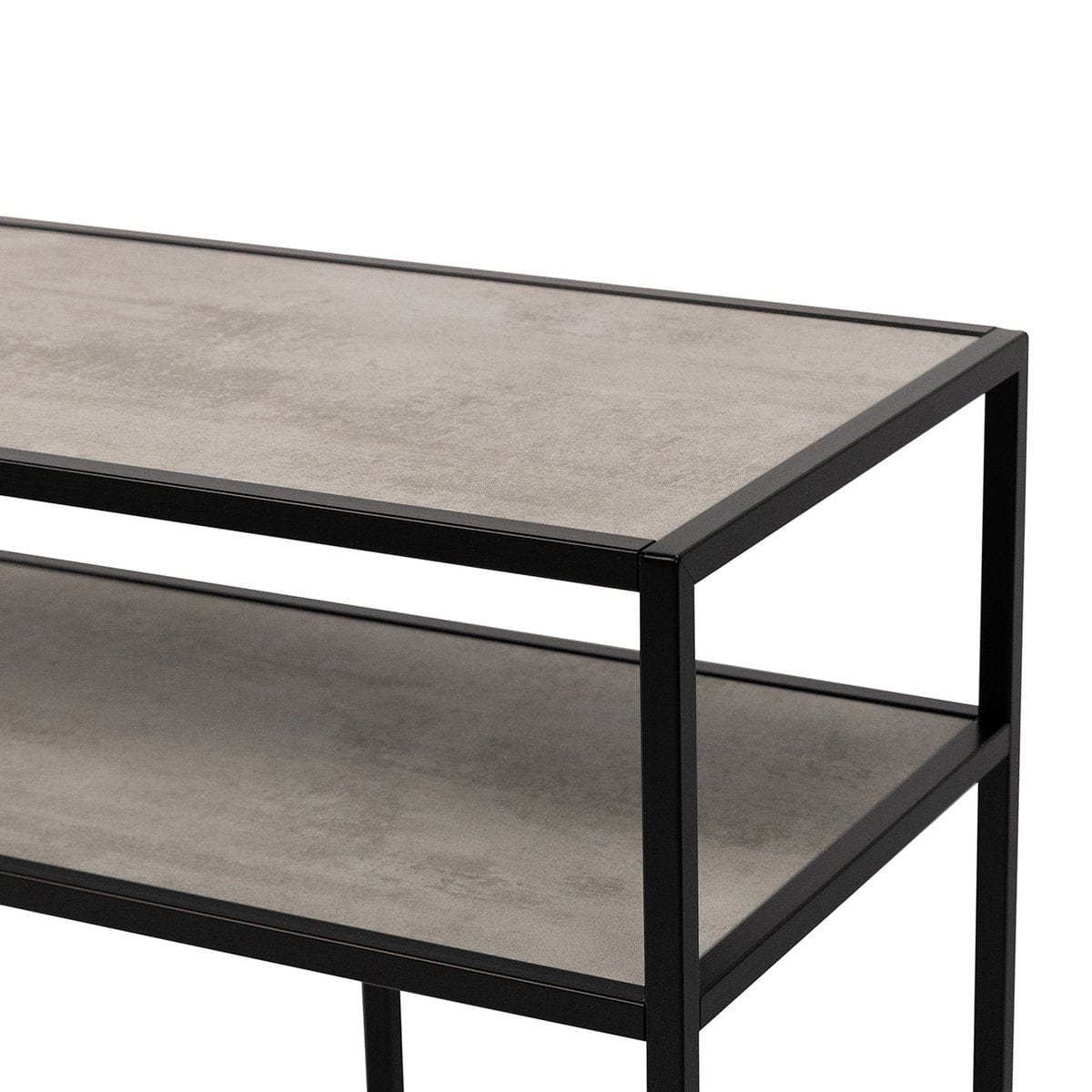 Stalux Stalux Side-table 'Teun' 150cm, kleur zwart / beton