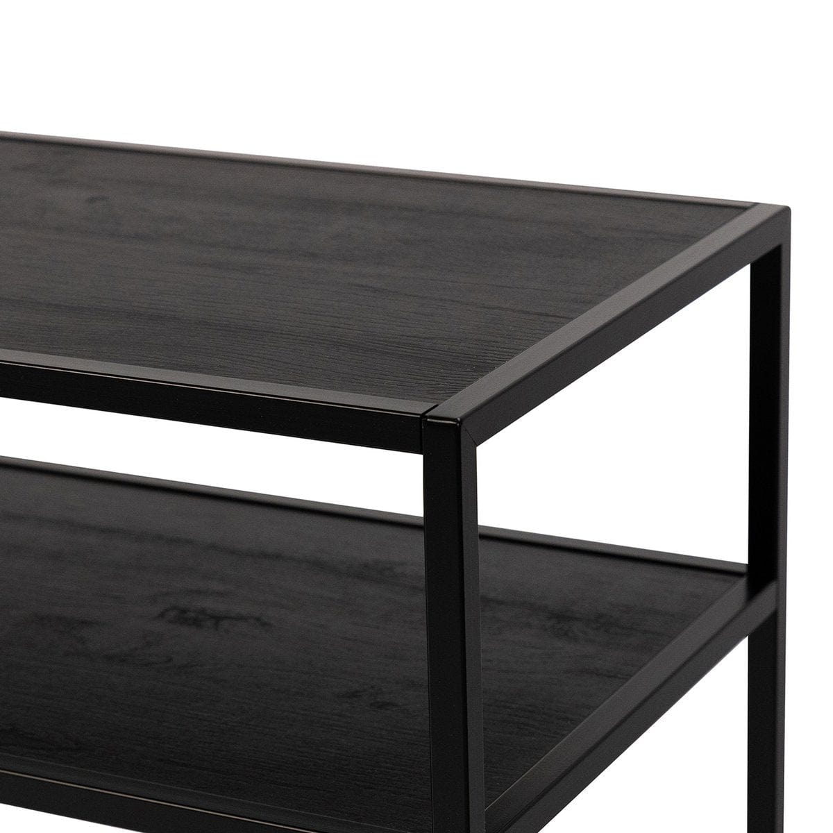 Stalux Stalux Side-table 'Teun' 150cm, kleur zwart / zwart eiken