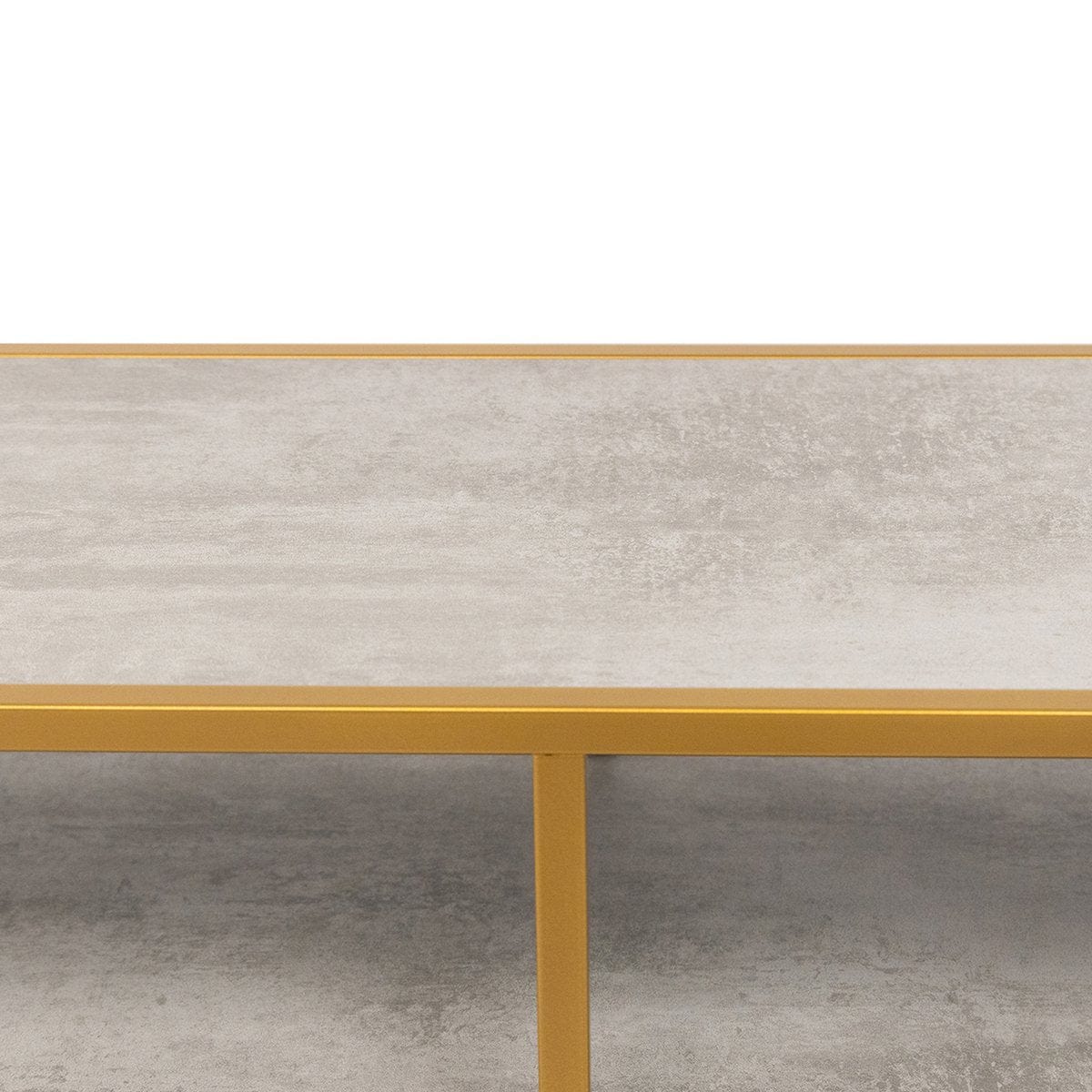 Stalux Stalux Side-table 'Teun' 200cm, kleur goud / beton