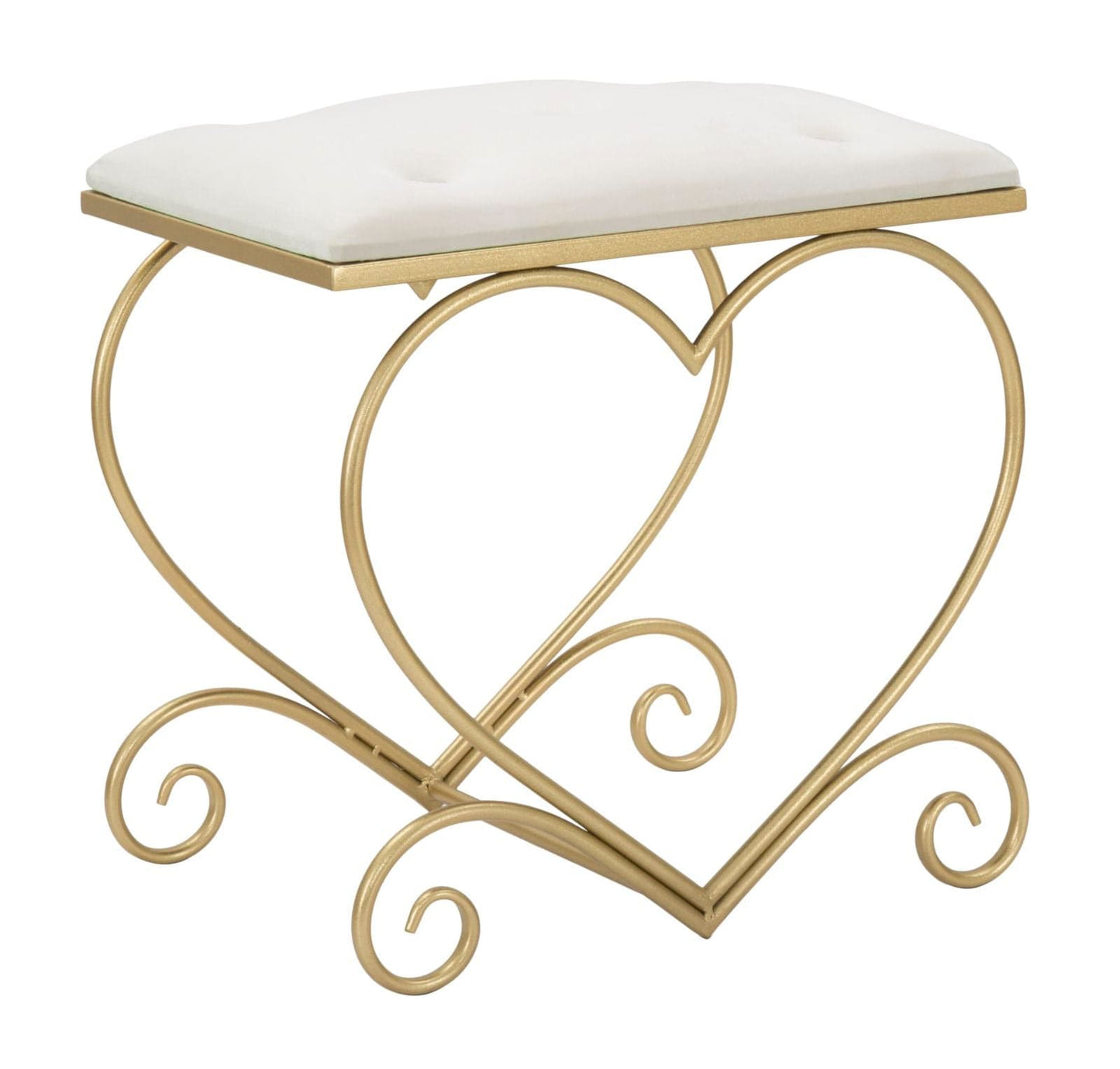 Mauro Ferretti STOOL HEART CREMA CM 50X37,5X51,5