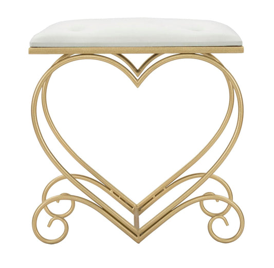 Mauro Ferretti STOOL HEART CREMA CM 50X37,5X51,5