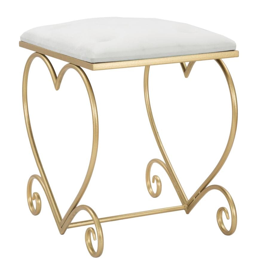 Mauro Ferretti STOOL HEART CREMA CM 50X37,5X51,5