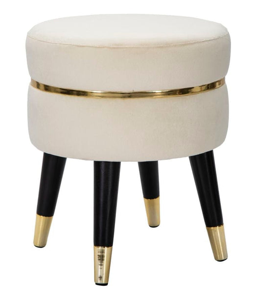 Mauro Ferretti STOOL PARIS CREMA/GOLD CM Ø 35X40,5