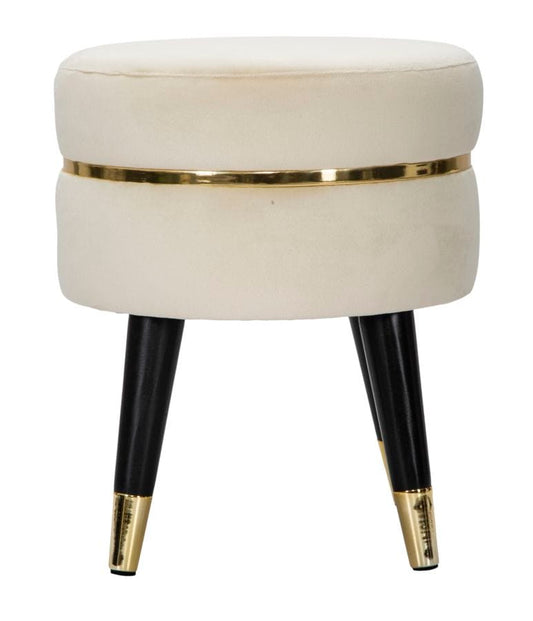 Mauro Ferretti STOOL PARIS CREMA/GOLD CM Ø 35X40,5