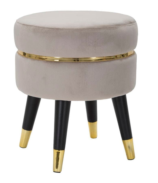 Mauro Ferretti STOOL PARIS GRIGIO/GOLD CM Ø 35X40,5