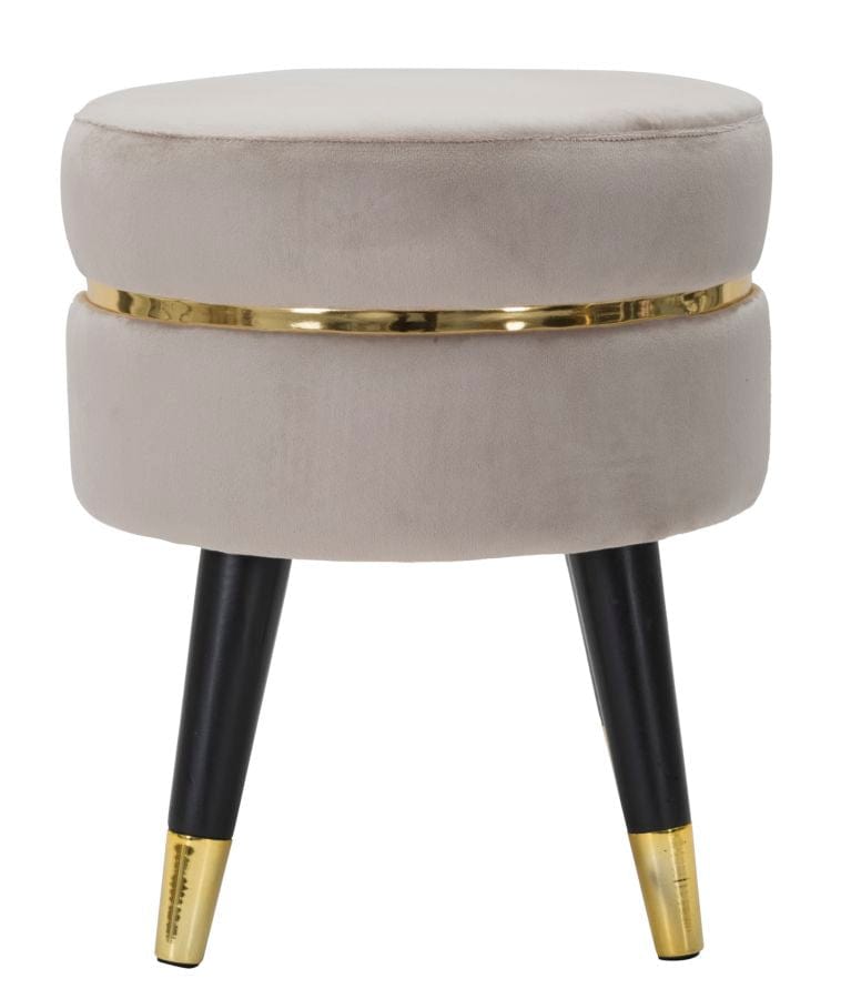 Mauro Ferretti STOOL PARIS GRIGIO/GOLD CM Ø 35X40,5