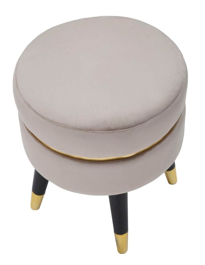 Mauro Ferretti STOOL PARIS GRIGIO/GOLD CM Ø 35X40,5