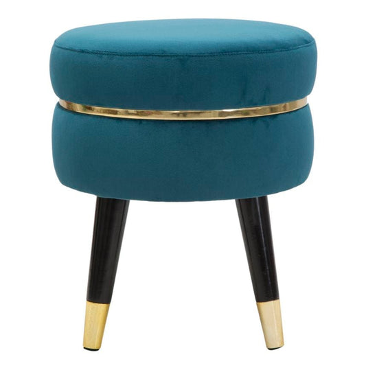 Mauro Ferretti STOOL PARIS TEAL/GOLD CM Ø 35X40,5