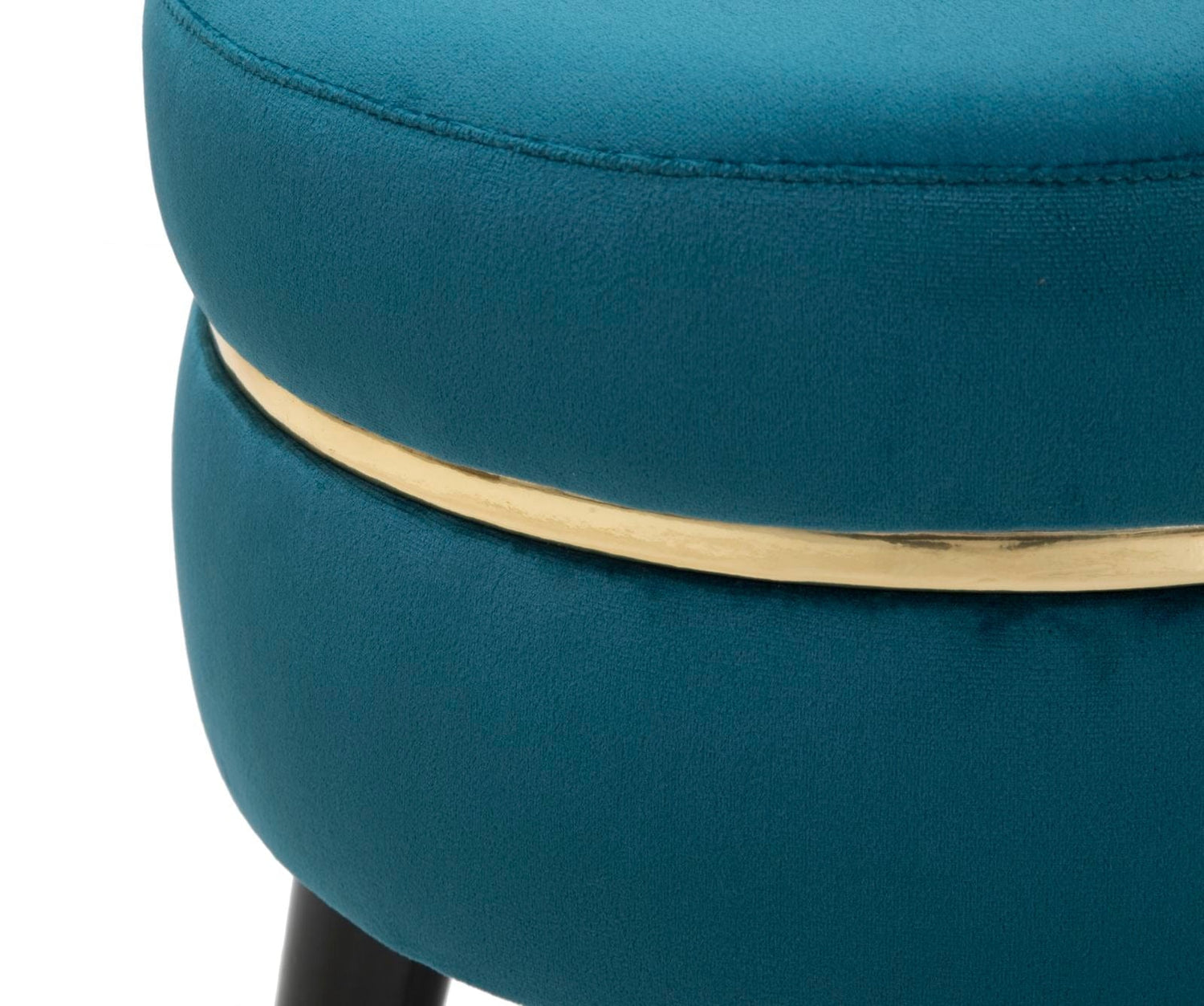 Mauro Ferretti STOOL PARIS TEAL/GOLD CM Ø 35X40,5