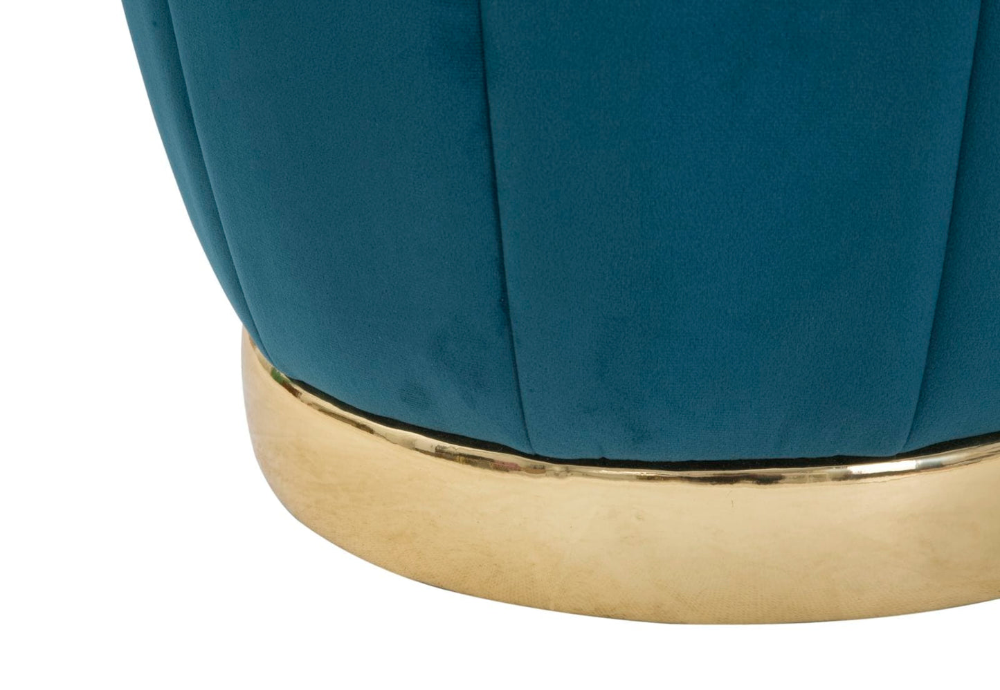 Mauro Ferretti STORAGE STOOL PARIS TEAL/GOLD CM Ø 43X43