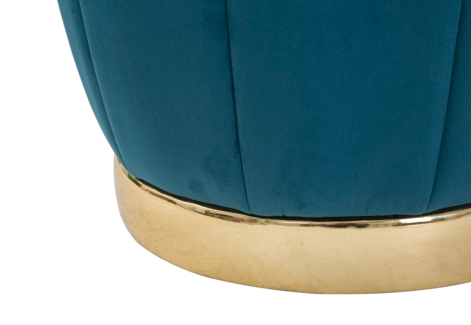 Mauro Ferretti STORAGE STOOL PARIS TEAL/GOLD CM Ø 43X43