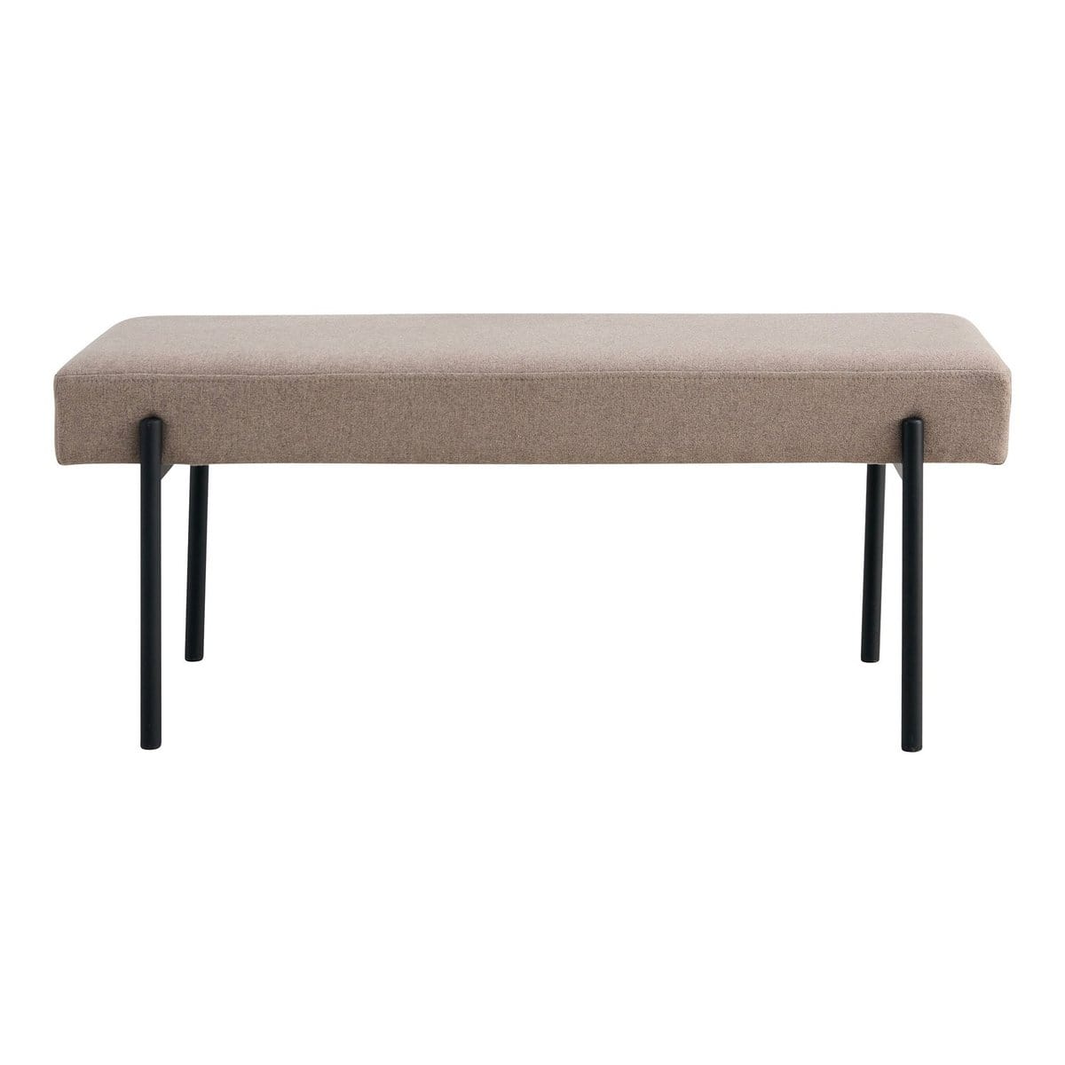 House Nordic ApS Swindon Bench - Bank, steen met zwarte poten, 100x36x42,5 cm, HN1231