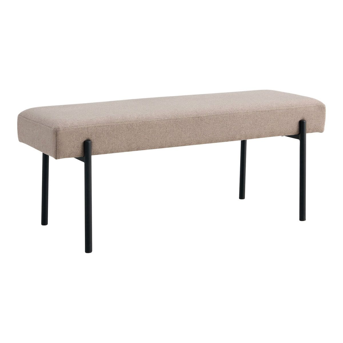 House Nordic ApS Swindon Bench - Bank, steen met zwarte poten, 100x36x42,5 cm, HN1231