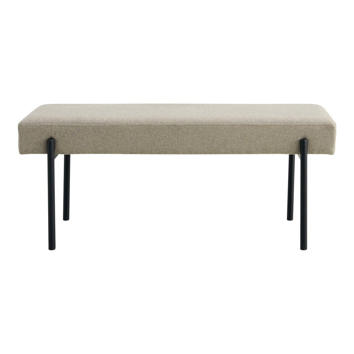 House Nordic ApS Swindon Bench - Bank, zand met zwarte poten, 100x36x42,5 cm, HN1230