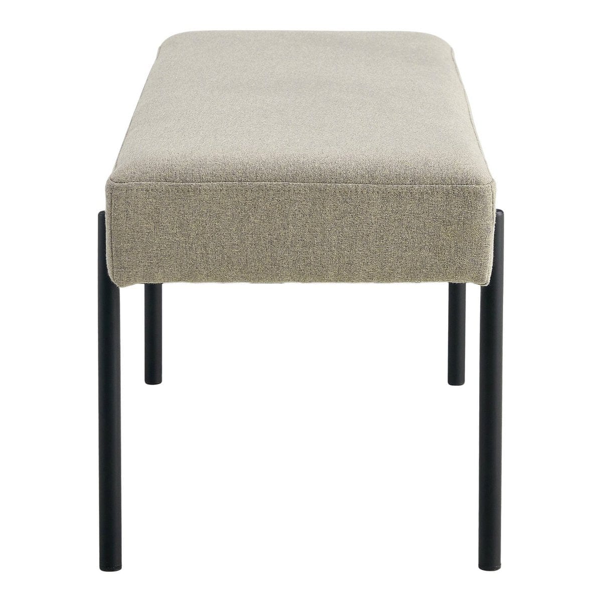 House Nordic ApS Swindon Bench - Bank, zand met zwarte poten, 100x36x42,5 cm, HN1230