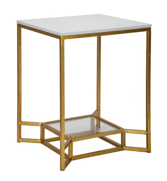 Mauro Ferretti TABLE DOUBLE MARBLE CM 47X47X60